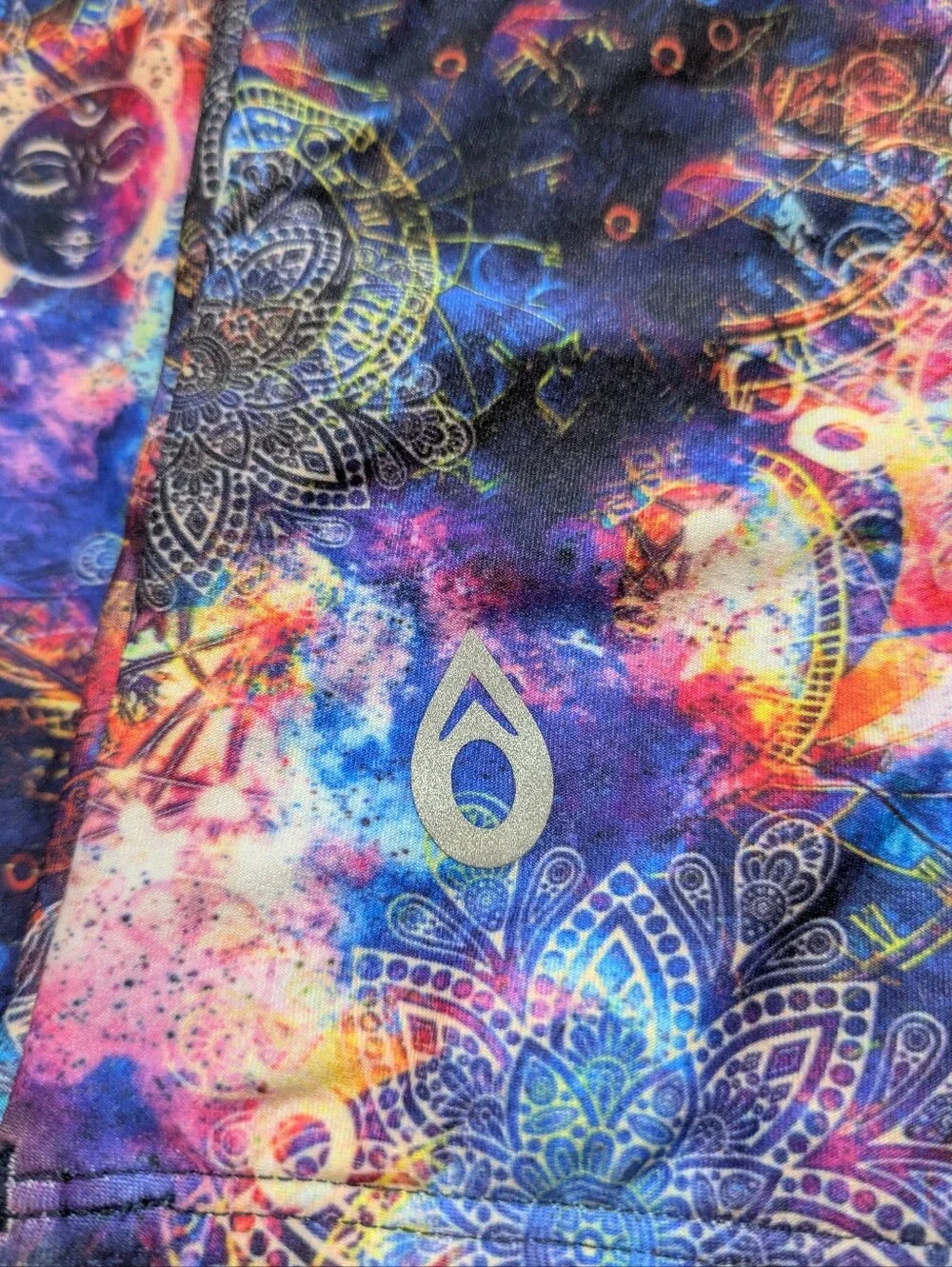 Donna Jo Blue Purple Celestial Boho Strappy Back Sports Bra M/L